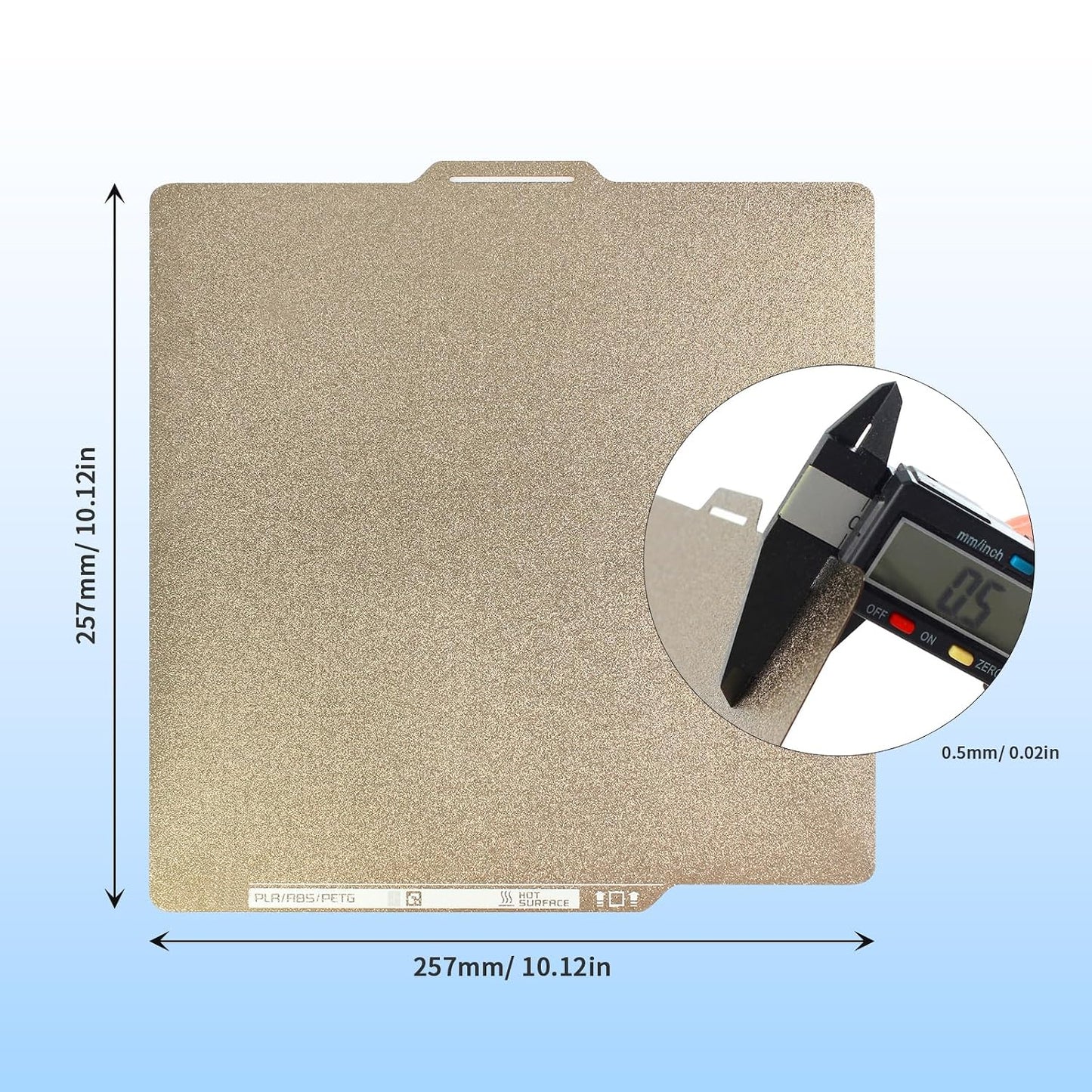 5pcs 257*257 A1 X1 P1P P1S Build Plate PEI Bed Texture Double Sided Spring Steel  For Bambu Lab