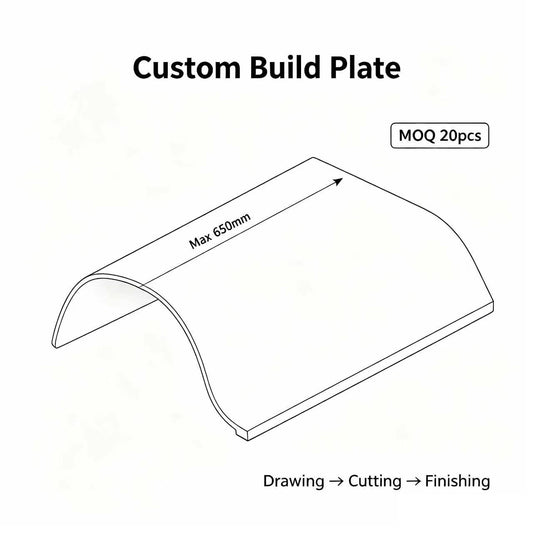 Custom 3D Printer Build PEI Steel Plate Max 650mm MOQ20