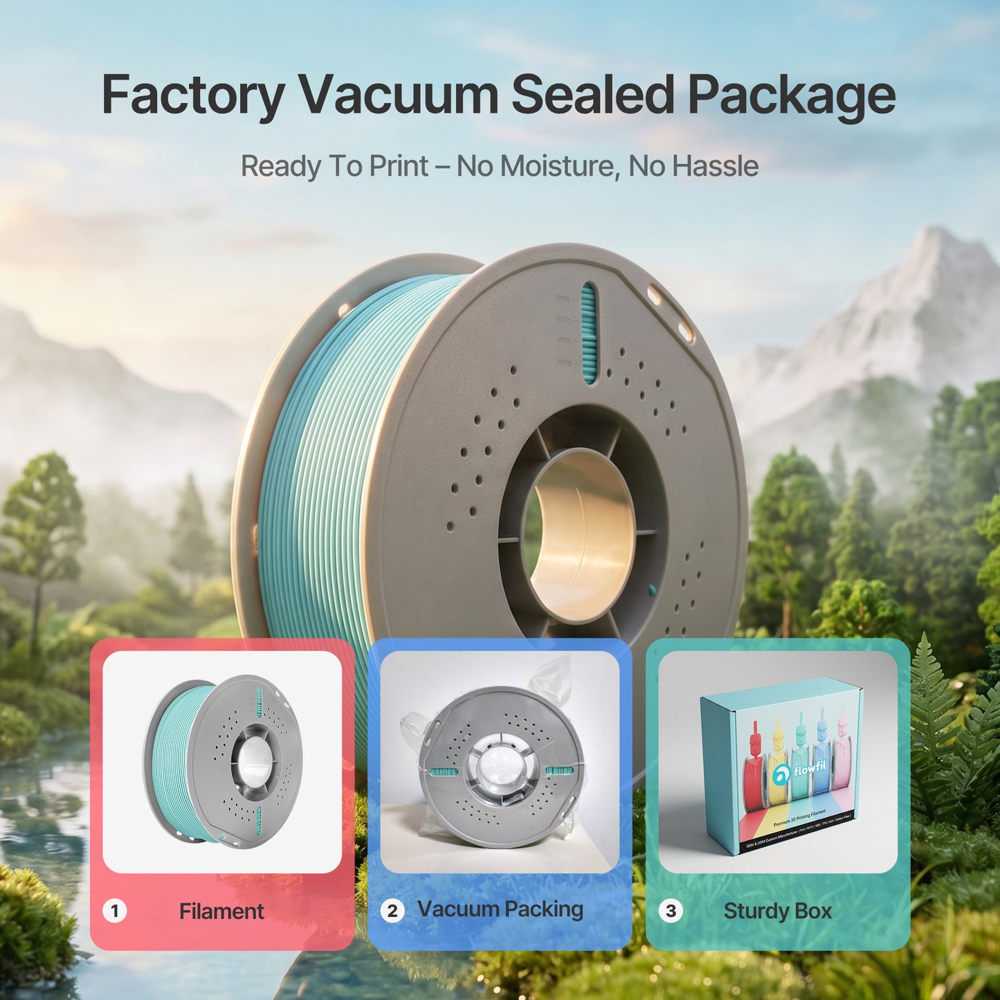 Flowfil Matte PLA Filament 1.75mm 10*1KG
